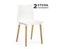 Кобе 2 шт белый Пластиковый стул
