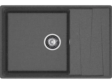 Мойка 760 Level 760L 1-чаш+кр 760*500 графит