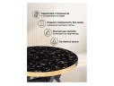 Selina 80х72 black / gold Стол деревянный