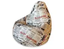 Кресло -мешок XXL жаккард арт.bs321, разноцветный (газета) 85х85х125 арт. 1606209