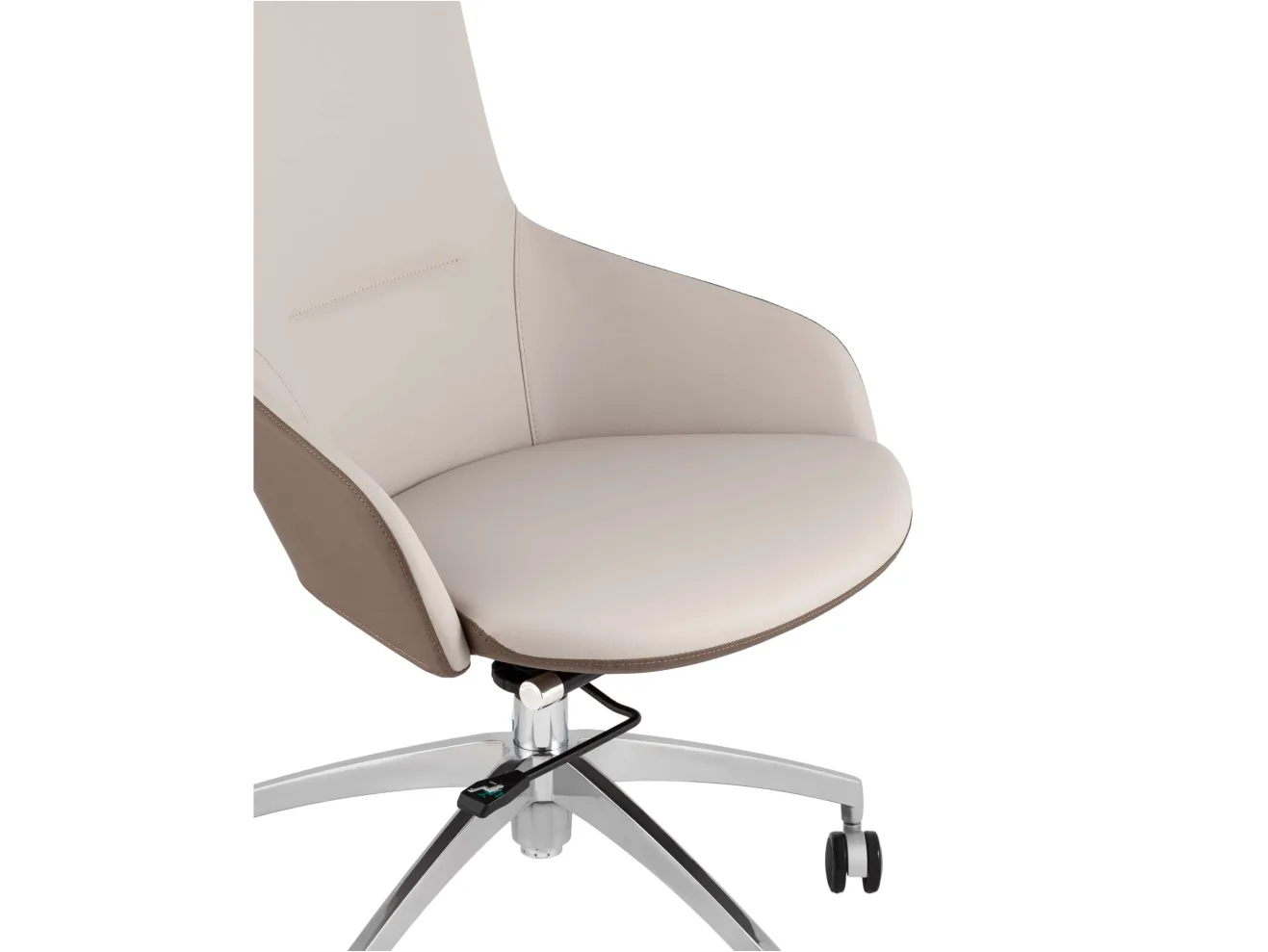 Кресло руководителя STOOL GROUP TopChairs Soulo бежевый/коричневый арт. 1568053
