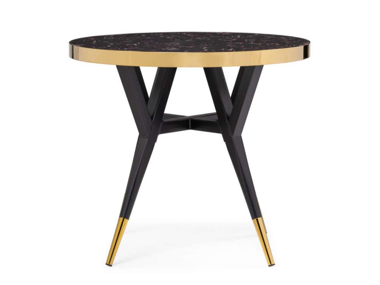 Selina 80х72 black / gold Стол деревянный арт. 987669