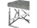 Банкетка-скамейка Stool Group АРТ ДЕКО Вельвет серый/Сталь серебро  Mebel арт. 1599015