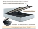 Мягкая кровать Skandi 1600 мята пастель с подъемным механизмом