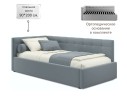 Односпальная кровать-тахта Bonna 900 серая ортопед.основание
