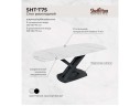 Стол раскладной  Sheffilton SHT-T75 Белый мрамор/черный  арт. 1348925