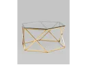 Журнальный столик STOOL GROUP Круз 93*80 Стекло smoke/Сталь золото арт. 1599899