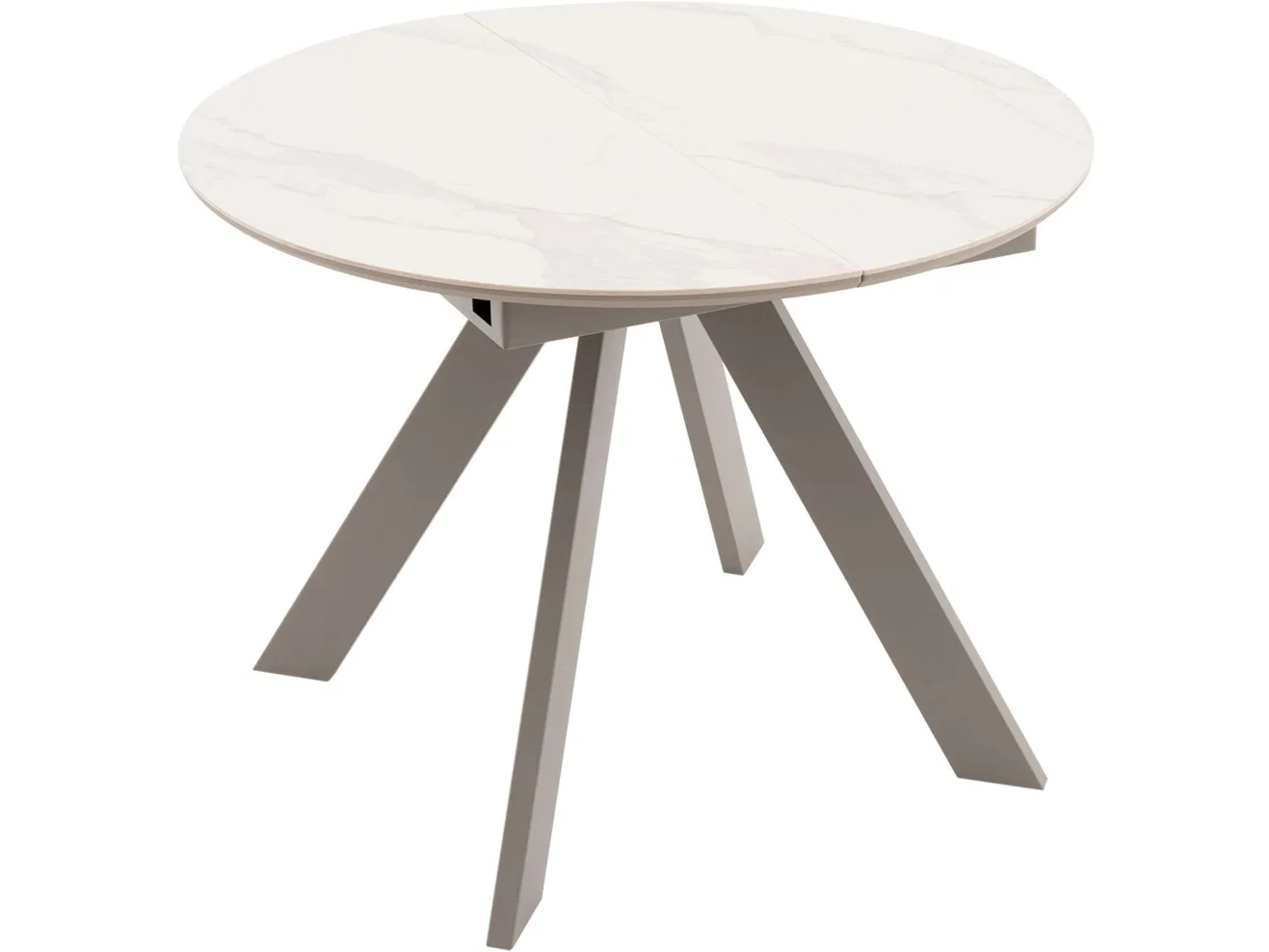 Стол STOOL GROUP Миндель круглый D100 керамика Белый глянец/Латте арт. 1568331