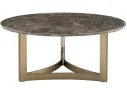 Стол журнальный STOOL GROUP Кассия 90*90 Темная керамика, сталь шампань арт. 1568369