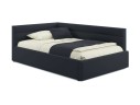 Мягкая кровать-тахта Aura 1200 черная с подъемным механизмом