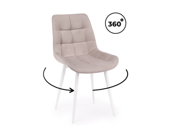 Челси 360 К латте (zd 290) / белый np Стул на металлокаркасе