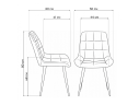 Челси П коричневый (zd 233) / черный np Стул на металлокаркасе