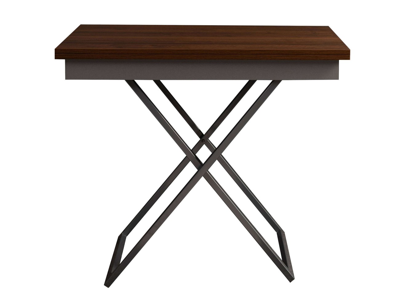 Стол-трансформер Левмар Apollo D44/S59 миланский орех/серебро 