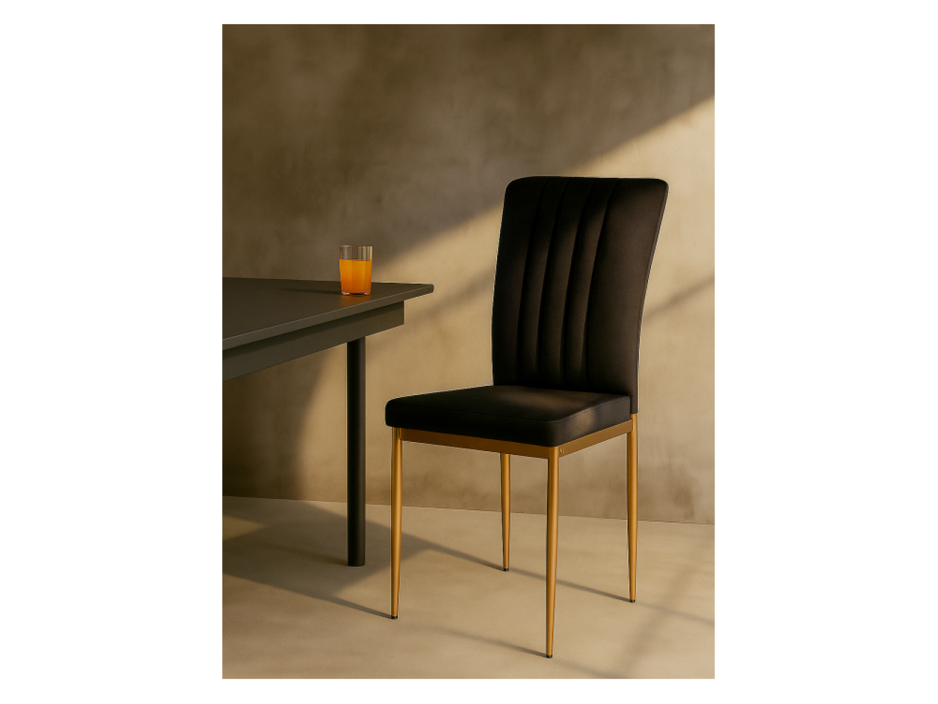 Rek black / gold Стул на металлокаркасе