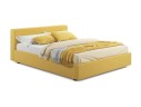 Мягкая кровать Skandi 1600 желтая с подъемным механизмом