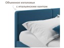 Мягкая кровать Erika 1600 синяя с подъемным механизмом