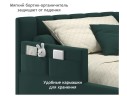 Мягкая кровать Milena с бортиком 900 изумруд с подъемным механизмом
