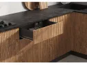 Кухня Оливия NEW 3,0х1,8/1080м (490), компоновка №4, Графит софт/Экзотическое дерево Амазония арт. 1533711