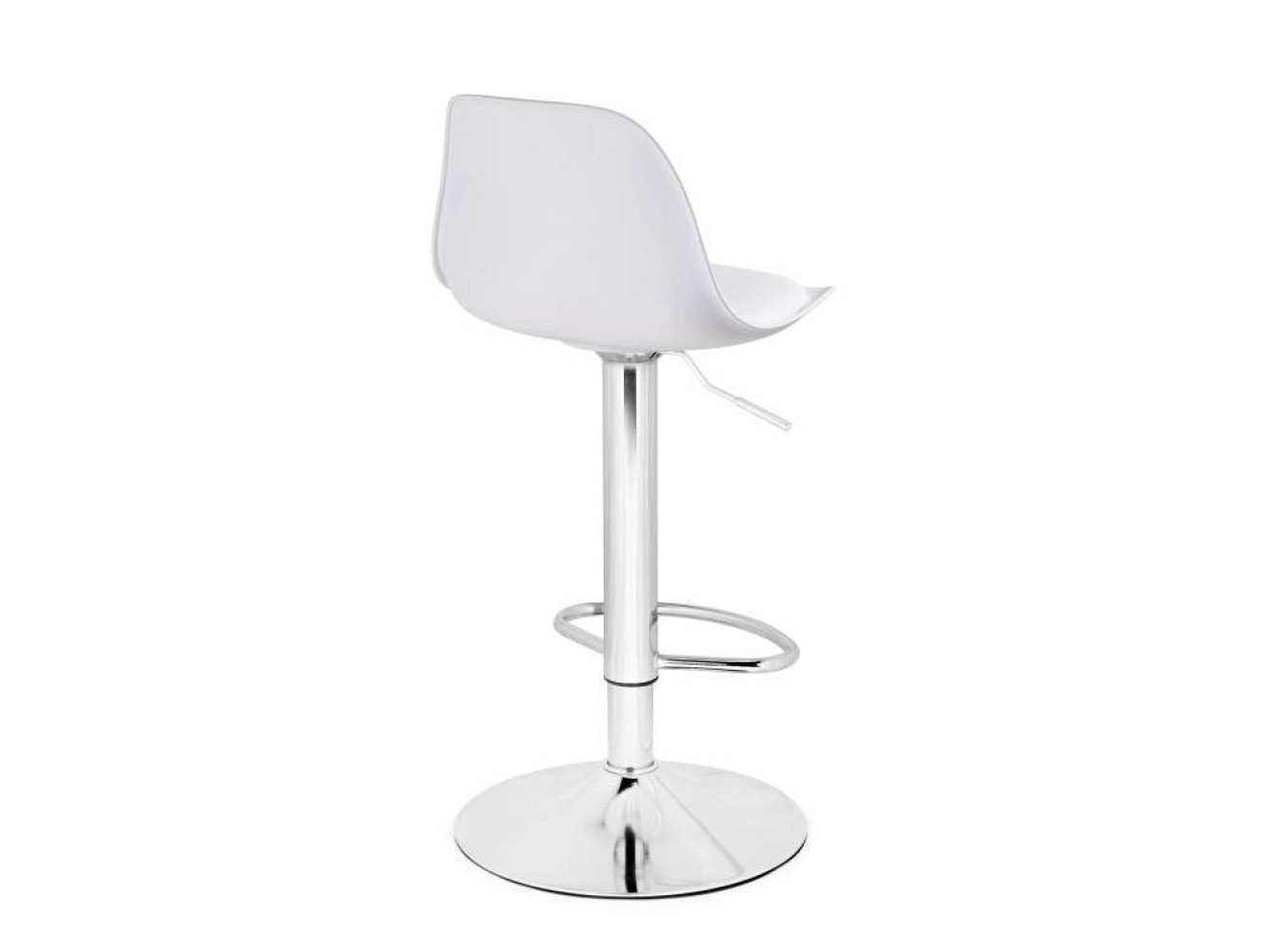 Soft white / chrome Барный стул