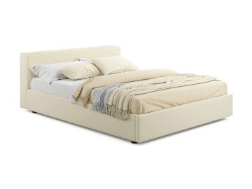 Мягкая кровать Skandi 1600 бежевая с подъемным механизмом