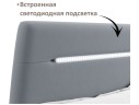 Мягкая кровать NEO с подсветкой и подъемным механизмом серая арт. 1246513