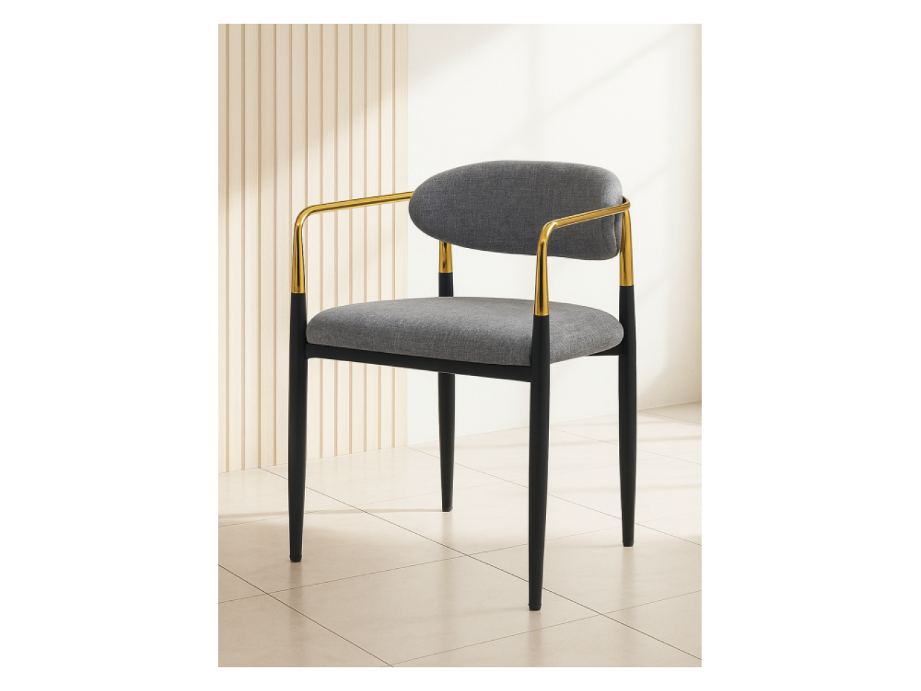 Lord gray / black / gold Стул на металлокаркасе