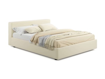 Мягкая кровать Skandi 1600 бежевая с подъемным механизмом