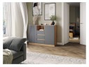 Маллоу-2 дуб вотан / графит софт Комод