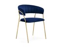 Kamelia 1 dark blue / gold Стул на металлокаркасе
