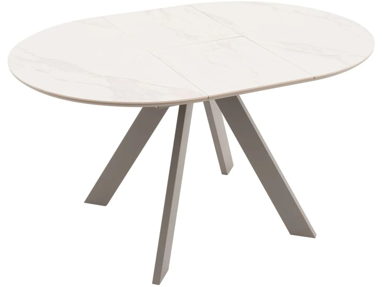 Стол STOOL GROUP Миндель круглый D100 керамика Белый глянец/Латте арт. 1568331