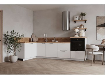 КГ Угловой 1500х2850 (с пм) , Белый софт матовый  Арника РМ в.3