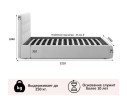 Мягкая кровать Selesta 1400 синяя с ортопед.основанием с матрасом ГОСТ