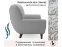 Дизайнерское мягкое кресло Lotus букле светло-серый арт. 1533413