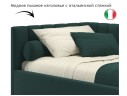 Мягкая кровать Milena 900 изумруд с подъемным механизмом и матрасом ГОСТ
