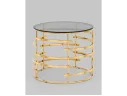 Журнальный столик STOOL GROUP Инфлюэнс 60*60 Стекло smoke/Сталь золото арт. 1599903