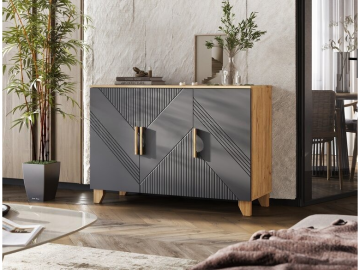 Ирис Комод 1200 браш графит/дуб крафт