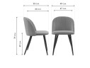 Gabi 1 gray / black Стул на металлокаркасе