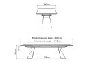 Денхольм 240(300)х100х75 mosco nero matt / черный Керамический стол