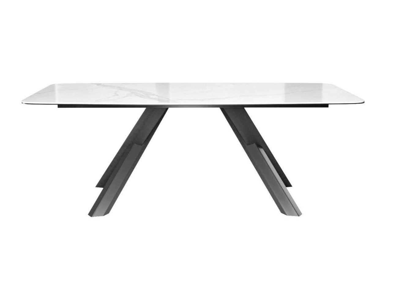 Стол DikLine KS220 керамика Cloud (белый глянец C11 )/опоры черные