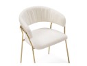 Kamelia 1 white fabric / gold Стул на металлокаркасе