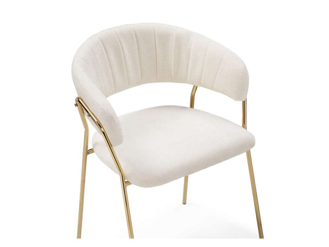 Kamelia 1 white fabric / gold Стул на металлокаркасе