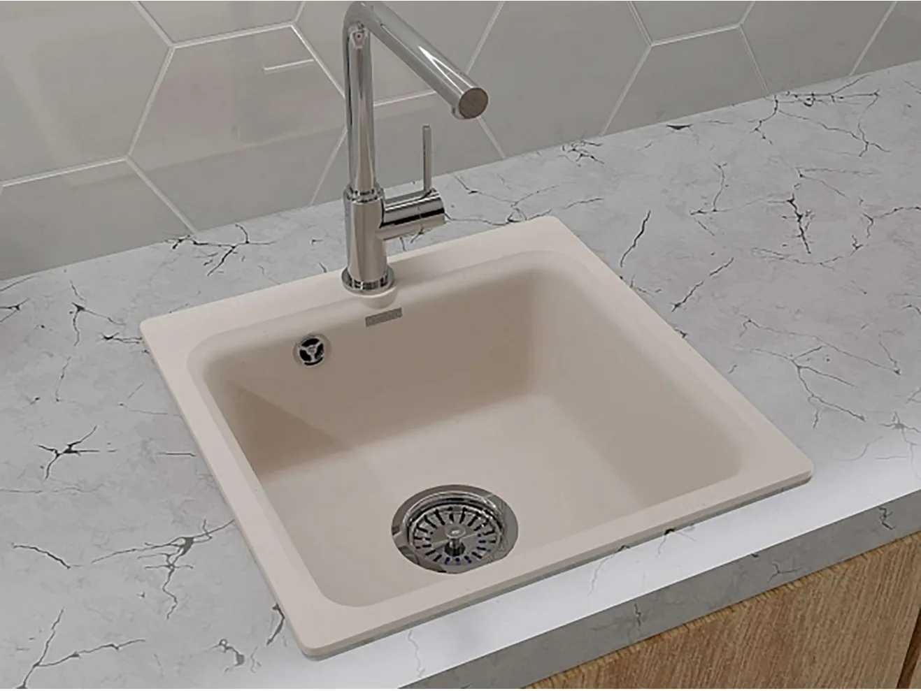 Мойка 430 GF-Smart 430 1-чаш 432*432 белый арт. 1265971