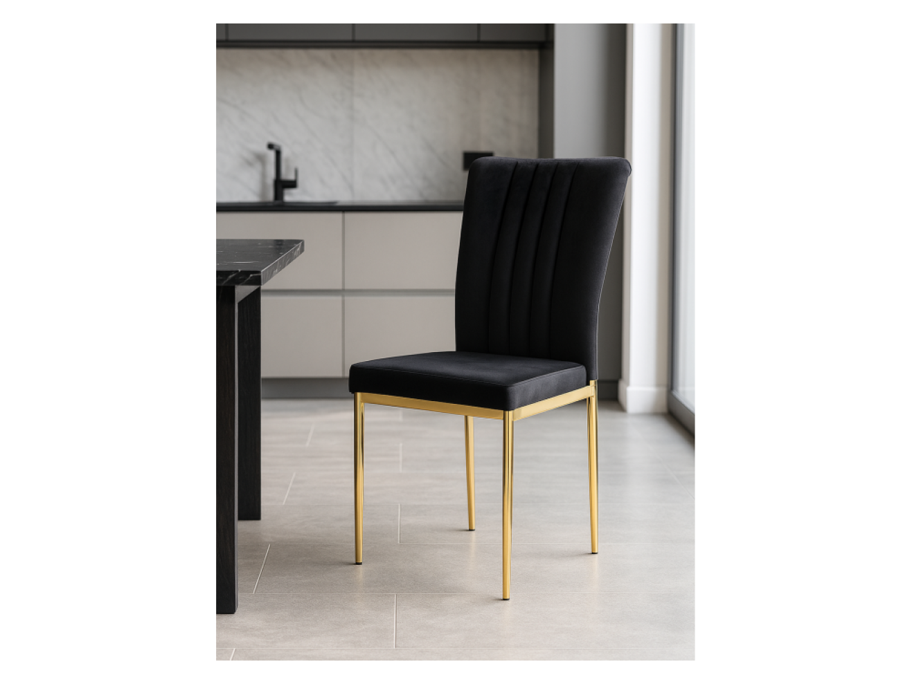 Rek black / gold Стул на металлокаркасе