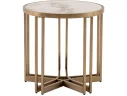 Стол журнальный STOOL GROUP Алиада 55*55 Светлая керамика/шампань арт. 1568291