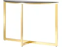 Консоль Stool Group АЛЬБА 115х30 Стекло черное/Сталь золото арт. 1599463
