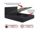 Мягкая кровать Selesta 1400 темная с матрасом PROMO B COCOS с подъемным механизмом