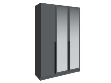 Шкаф Мадрид (1,5) с зеркалом графит серый