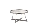 Журнальный столик STOOL GROUP Гера 80*80 Белая керамика, сталь тёмный хро арт. 1568007