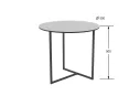 Стол журнальный Калифорния Альбано Glass белая Lacobel арт. 1038341