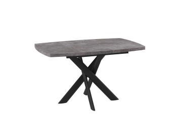 Стол Эдж, 130 Дымчатая керамика/Чёрный